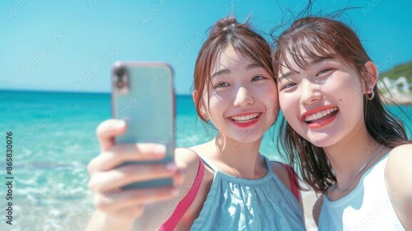 友達との旅行・写真撮影